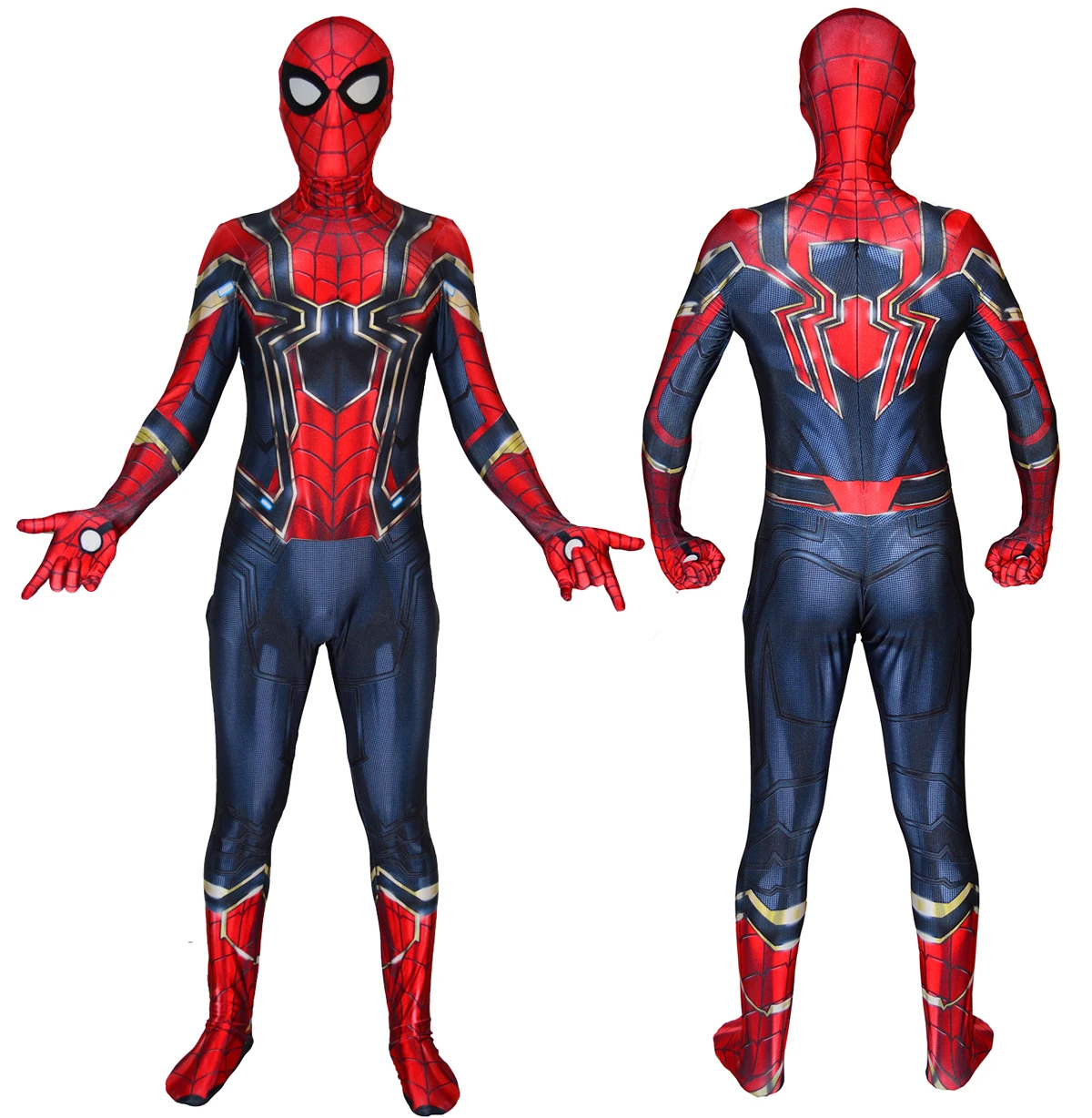 Костюм Железного Человека-паука из фильма 3D принт костюм Человека-паука из лайкры и спандекса домашний костюм боди косплей на Хэллоуин комбинезоны