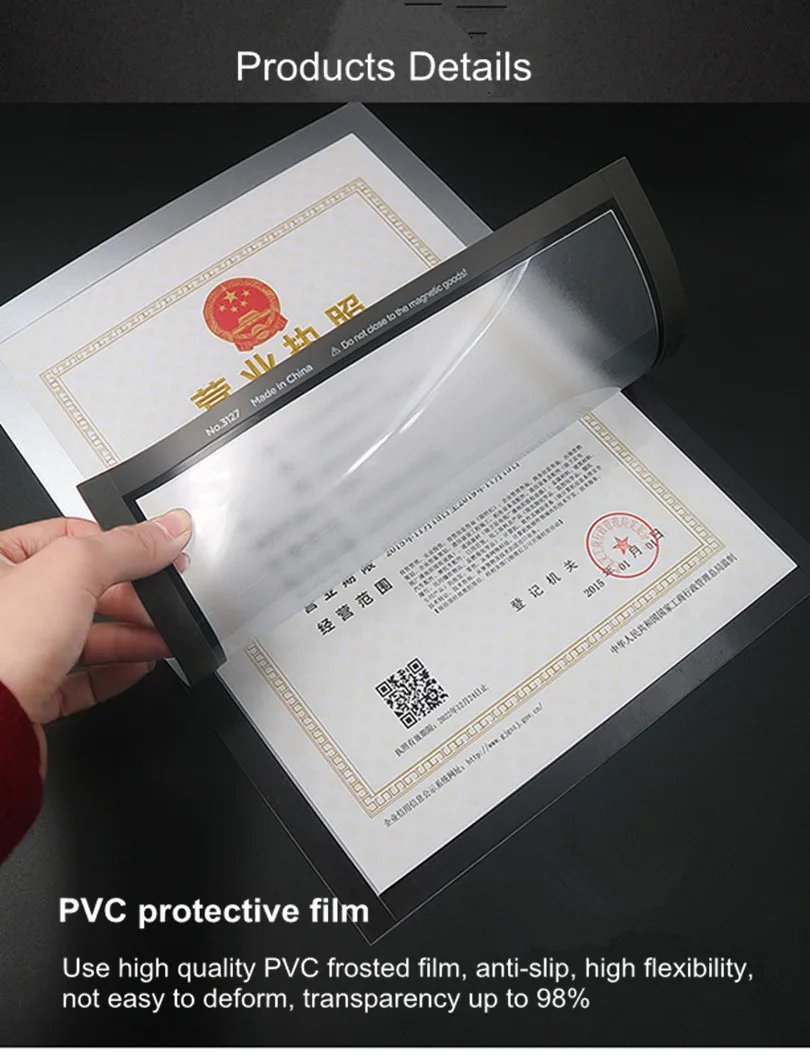 A6 многофункциональная магнитная ПВХ доска прозрачная Настенная картина плакат дисплей документов рамка пластиковый лист бумага конверт