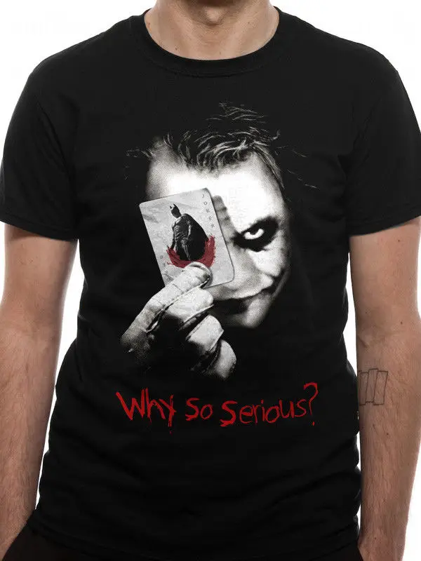 2019 Fashion Batman The Dark Knight Joker Why So Serious? T-Shirt Top Mens Unisex Tee | Мужская одежда