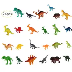 24 шт. динозавр игрушка Пластик Юрского периода играть Динозавров Модель ПВХ материалы нетоксичны и прочный best подарок для для мальчиков