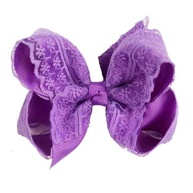 Grosgrain and lace twisted bow12