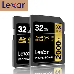 флешка Lexar SD карты памяти 32 Гб SDHC U3 Class 10 2000X UHS-II карты 300 МБ/с. высокоскоростная Флешка карта памяти для 3D 4 K видео Камера