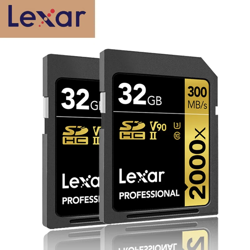 Promotion Lexar SD Card 32GB SDHC U3 Class 10 2000X UHS II cards 300MB s High 1