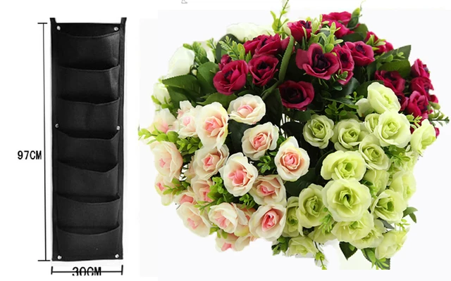 7 Taschen vertikalen garten blumenkasten aufhängen von taschen für ... 7 Taschen vertikalen garten blumenkasten aufhängen von taschen für ...