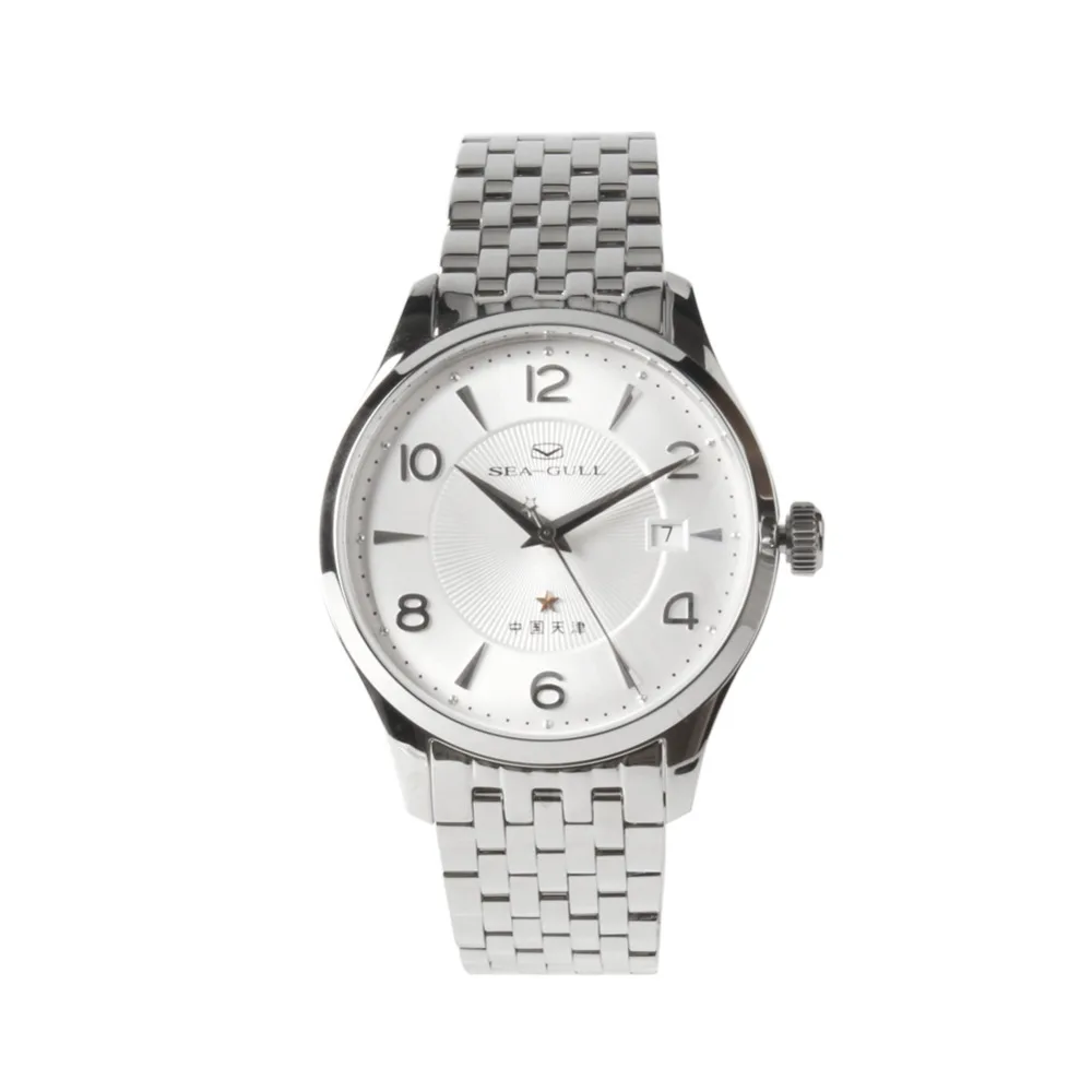 

Seagull Special Limited Commemorative Edition 60th Anniversary of China First Automatic Dress Watch Date Silver Dial 816.661
