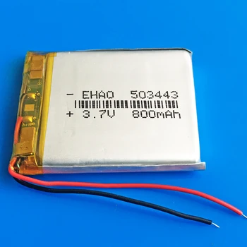 

3.7V 800mAh 503443 li-po polymer lithium rechargeable battery for MP3 GPS navigator DVD recorder headset e-book camera