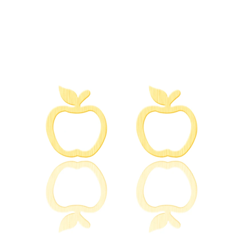 

Gold Silver Color Tiny Apple Stud Earrings For Women Fruit Jewelry Pendientes Mujer Moda 2018 Stainless Steel Orecchini Donna