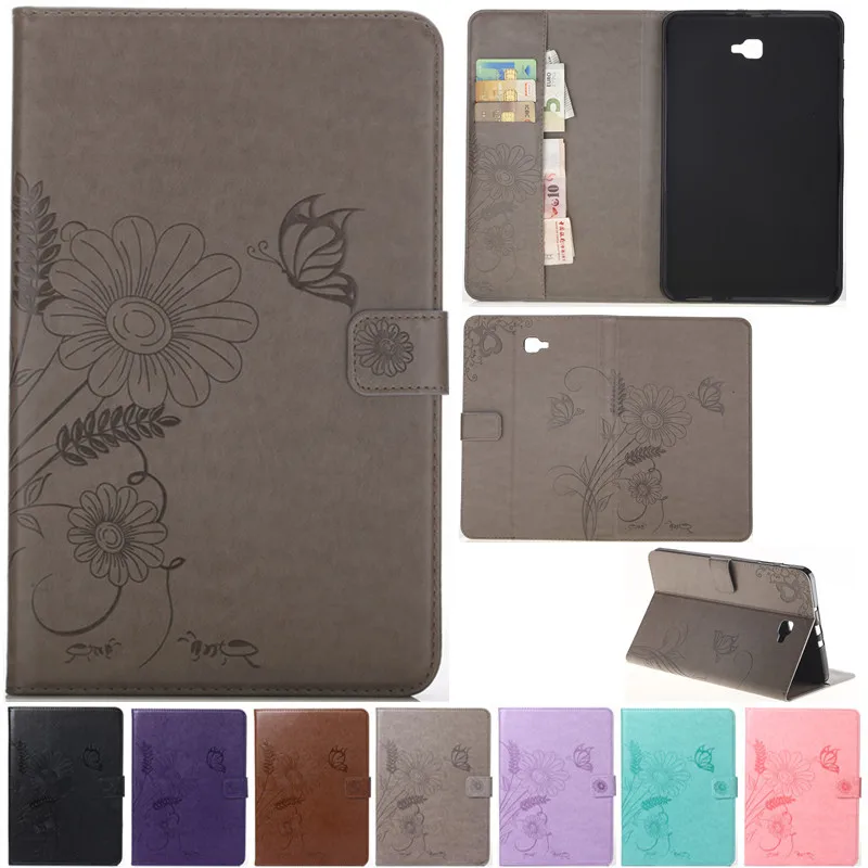 Милый кожаный флип чехол для Samsung Galaxy Tab A A6 10 1 2016 T585 T580 T580N|tablet cover|case for samsung tabcase tablet