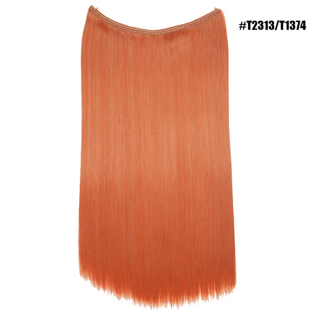BENEHAIR Invisible Wire No Clips In Hair Extensions Secret Fish Line Hairpieces Synthetic Hair Extensions Fake Hair For Women T2313-T1374