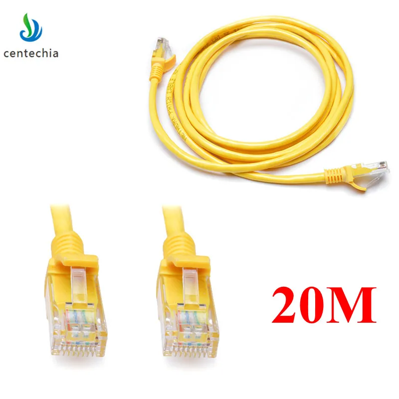 

Centechia New RJ45 Ethernet Cable 20M for Cat5e Cat5 Internet Network Rj 45 Lan Cable Patch Cord Computer Connector