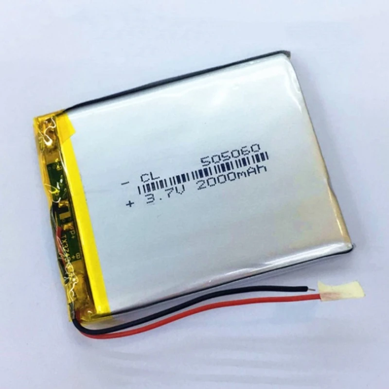 

NEW 505060 li-polymer battery 3.7v 2000mah for gps Rechargeable Battery For MP3/4/5 GPS PSP DVD mobile video game PAD E-books