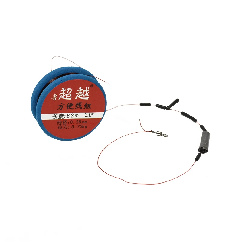 Multiple Sizes Carp Fishing Main Line Set with Lead Sheet Float Seat Ball Bearing Fishing Swivels on EVA Board 3.6m 4.5m 6.3m (9)