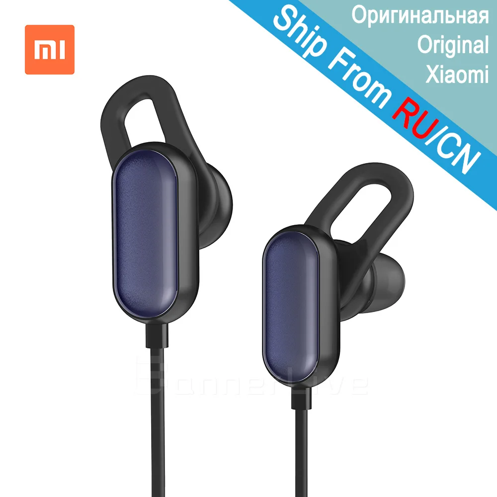 Оригинальные Xiaomi Спортивные Bluetooth гарнитура Youth Edition Беспроводной мини бега трусцой С микрофоном Mic IPX4 Водонепроницаемый 5 Вкладыши