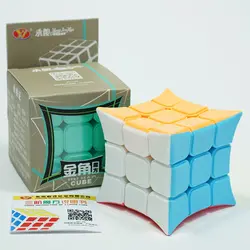 YJ Jinjiao 3x3 угловой прозрачный пазл Yongjun 3*3*3 куб головоломка для начинающих Интеллектуальный Магический кубик игрушки для детей