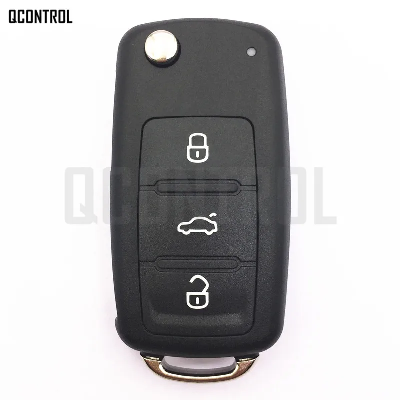 QCONTROL 5K0 837 202 AD дистанционный ключ для VW/VOLKSWAGEN 5K0837202AD Beetle/Caddy/Eos/Golf/Jetta/Polo/Scirocco/Tiguan/Touran/UP