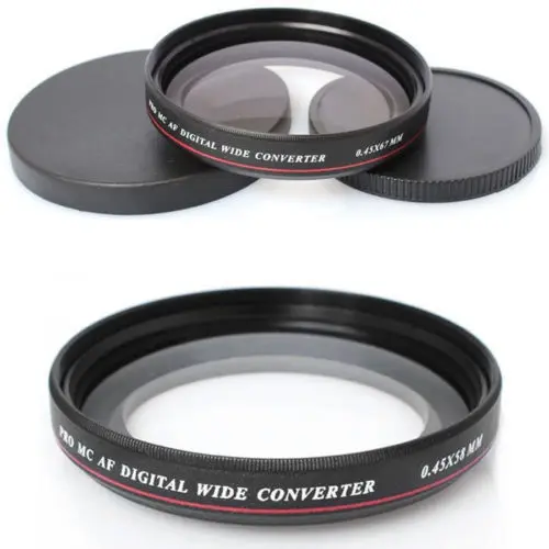 Zomei Ultra Slim 0,45x Weitwinkel-Objektivfilter Objektivgewinde für Nikon Canon Sony etc DSLR Kamera