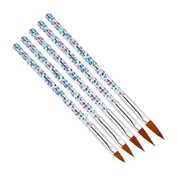 Горячая продажа 5 шт. цветочный узор ногтей художественные кисточки для ногтей ручки для рисования маникюрные инструменты