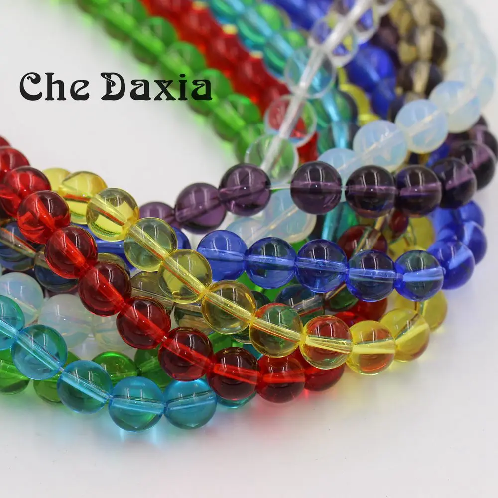 (30 Beads/pack) 10mm Diameter Colored Glass Loose Beads For Diy