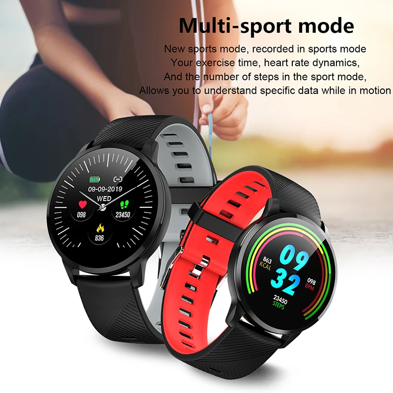 LIGE Sport Smart Bracelet Men Smart Wristwatch Blood Pressure Heart Rate Monitor Fitness Tracker IP67 Waterproof Pedometer Watch
