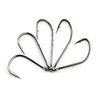 Горячая распродажа 100 шт./кор. из высокоуглеродистой стали, серебряные двойные задние крючки с длинной ручкой, рыболовные крючки, джиг, Большой Крючок, тройные Крючки