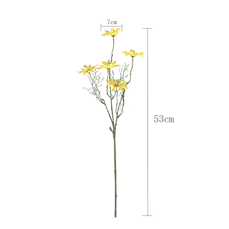 Flone Artificial Small Daisy Fake Plant Silk Flower Bouquet Wedding Home Party Flower Arrangement Decoration Supplies (9)