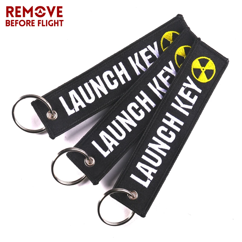 Fashion Nuclear Launch Key Chain Bijoux Keychain for Motorcycles and Cars Gifts Tag Embroidery Key Fobs OEM Keychain Bijoux 6