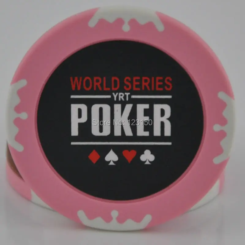 9006-покер 50 шт./упак. глины 14 г Фишки для покера металла вставки, без лица значение