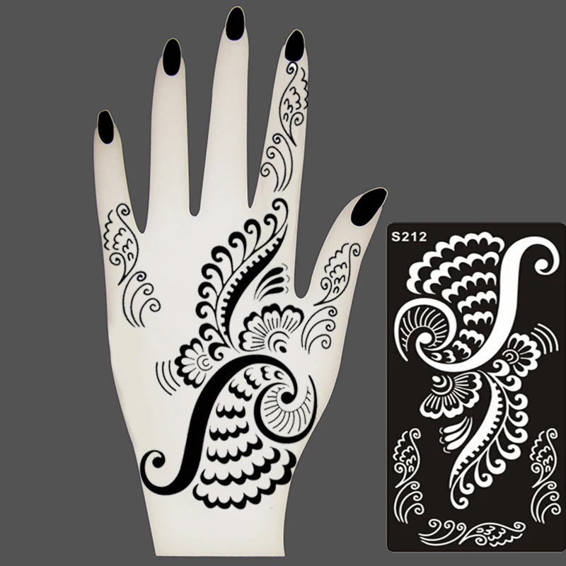 10 шт. индийские искусственные татуировки с искусственной хной|tattoo shader|stencil art for