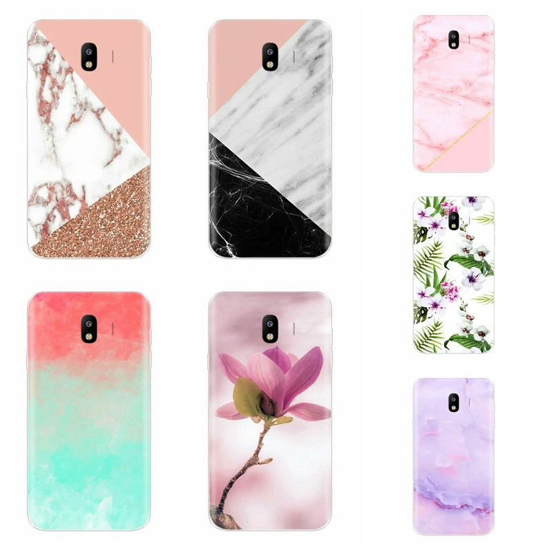 Soft TPU Case For Samsung Galaxy J1 J2 prime J3 J4 J5 J6 J7 2016 2017 2018 Silicon Pattern Cover Funda Marble AE072 |