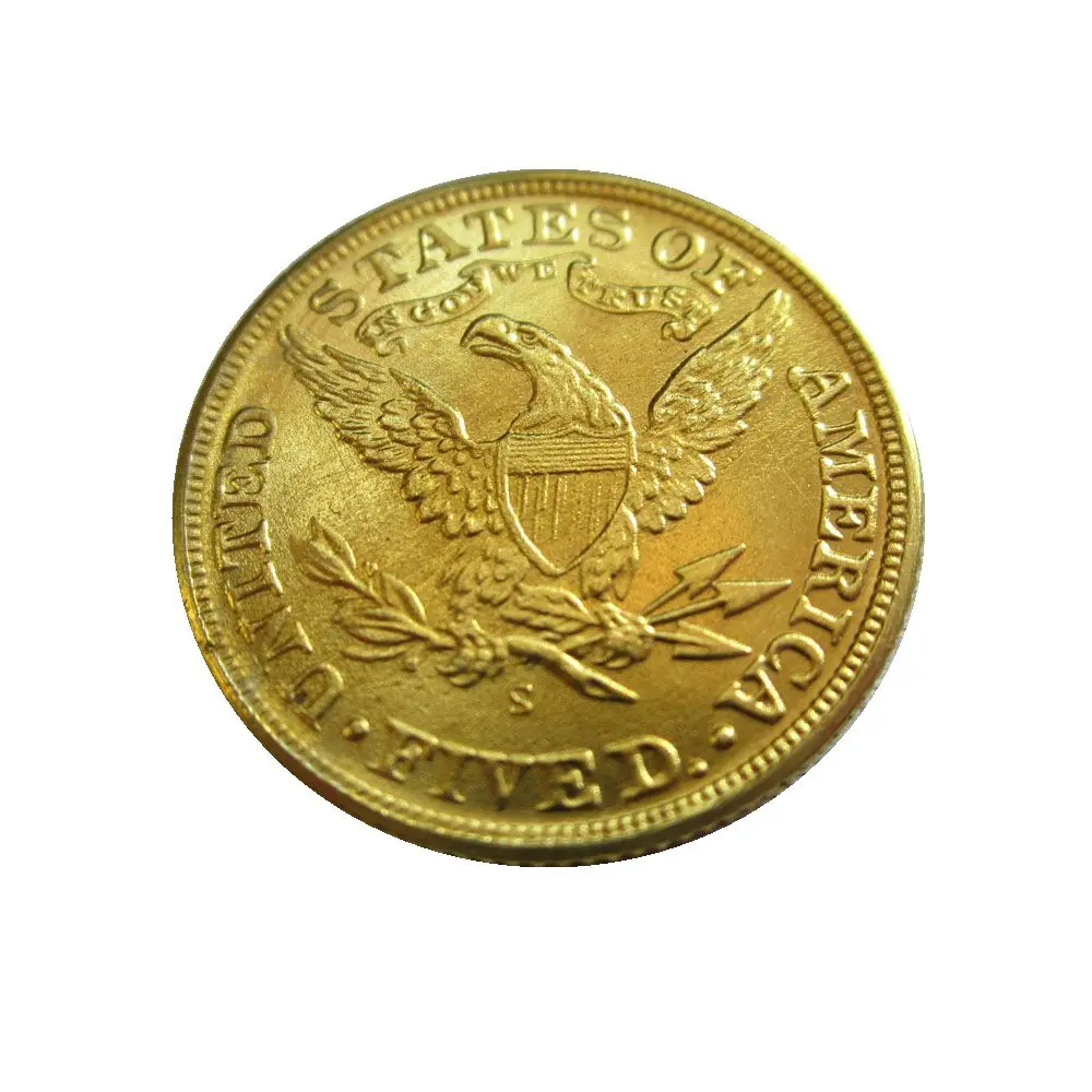 Дата 1870-CC 1870-S 1871 1871-CC 1871-S 1872 1872-CC 1872-S США$5 позолоченный(полуорлы) Liberty Head копия монет