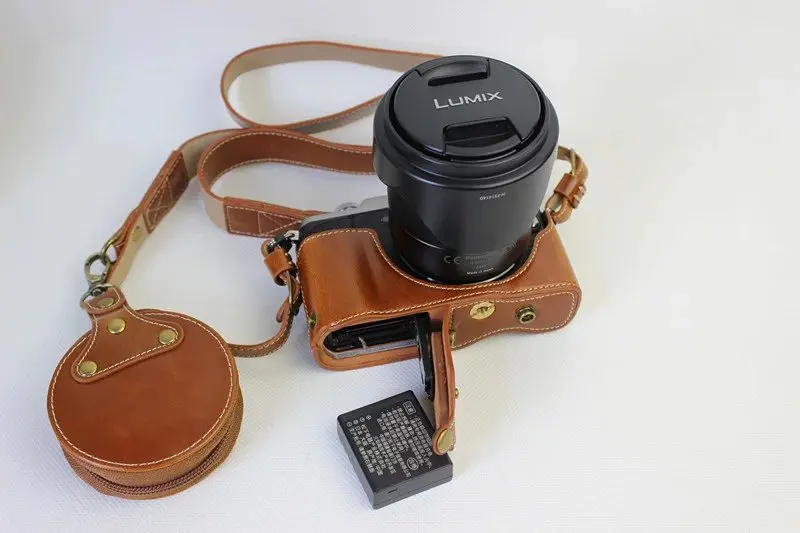 Камера чехол для Panasonic Lumix DMC-GX80 DMC-GX85 GX80 GX85 из искусственной кожи Камера мешок открыть Батарея дизайн+ Батарея сумка