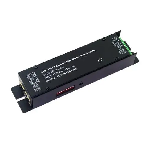 

best price 1 pcs 3 CH dmx 512 Controller Constant voltage common anode led controller led decoder
