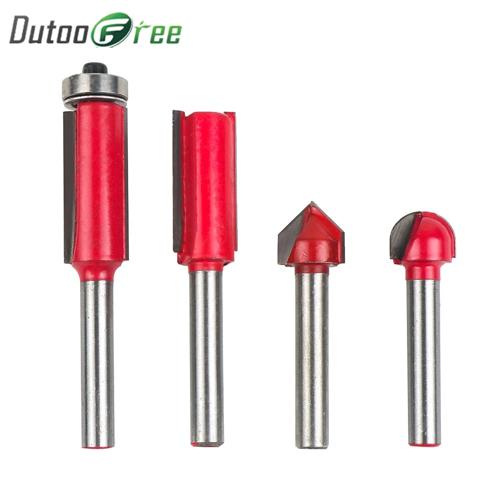 Dutoofree 6 35 мм 1/4 &quotхвостовик вольфрам карбид наконечник фреза Набор в деревянном