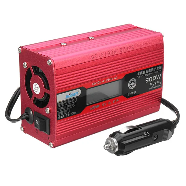 

300W LED Display 12V To 230V Car Power PV Inverter Converter USB Port Modified Sine Wave