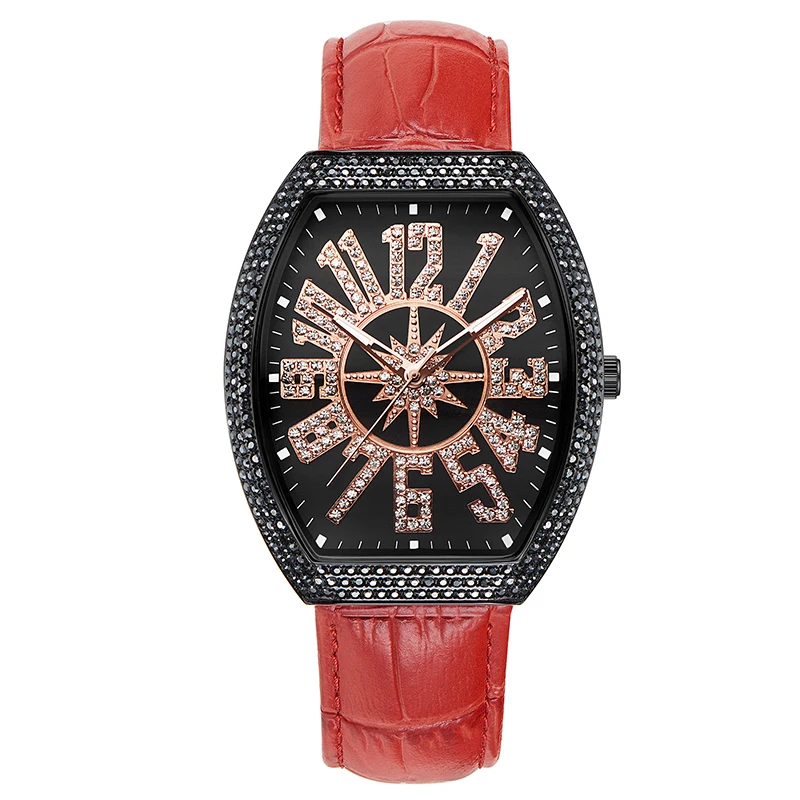 Vintage Ladies Watch Rose Gold Quartz Watch Woman Dress Watch Full Diamond Waterproof Female Table Brand Luxury Clock Large Dial Vintage Ladies Watch Rose Gold Quartz Watch Woman Dress Watch Full Diamond Waterproof Female Table Brand Luxury Clock Large Dial