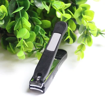 

1Pc New Plastic Cuticle Toes Nail Clippers Cutter With Clip Catcher Manicure Tools Carbon Steel Nail Art Scissor Tips Trimmer