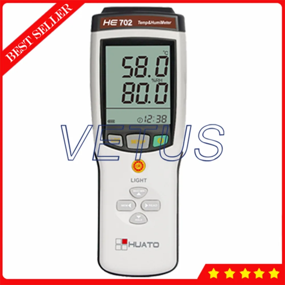 HE702 K J E T R S N B Type Digital Temperature Meter Handheld 2 Channel Thermocouple Thermometer -200~1800C Sensor | Инструменты