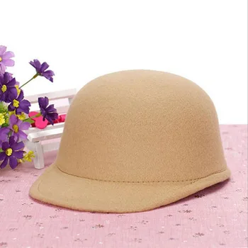 

Vintage Winter Fedoras hat for female Equestrian cap Parent child cap lady girls homburg cute Women's hat baseball cap 6colors