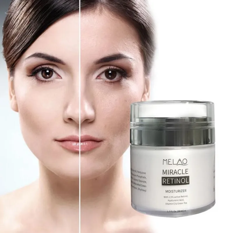 

MELAO 50g 2.5% Retinol Face Moisturizer Cream Anti Aging Active Hyaluronic Acid & Vitamin E Day Cream Skin Whitening E