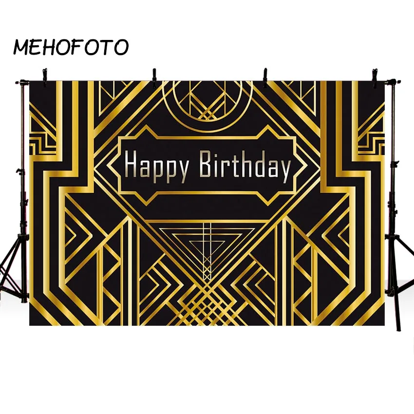 MEHOFOTO Great Gatsby тематическая вечеринка на день рождения фоны для фотографии черный