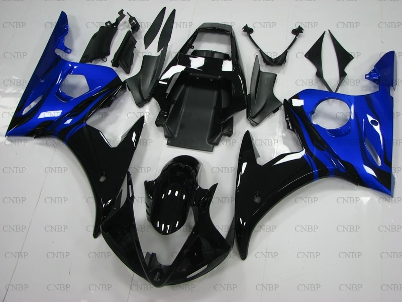 YZFR6 2003 2005 обтекатель для YAMAHA 03 05 полный корпус наборы YZF R6 04 Синий Черный пластик