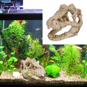 

Crocodile Skull Aquarium Terrarium Decoration Resin Ornament Cave Landscaping Decoration Fish Tank Aquarium Decoration