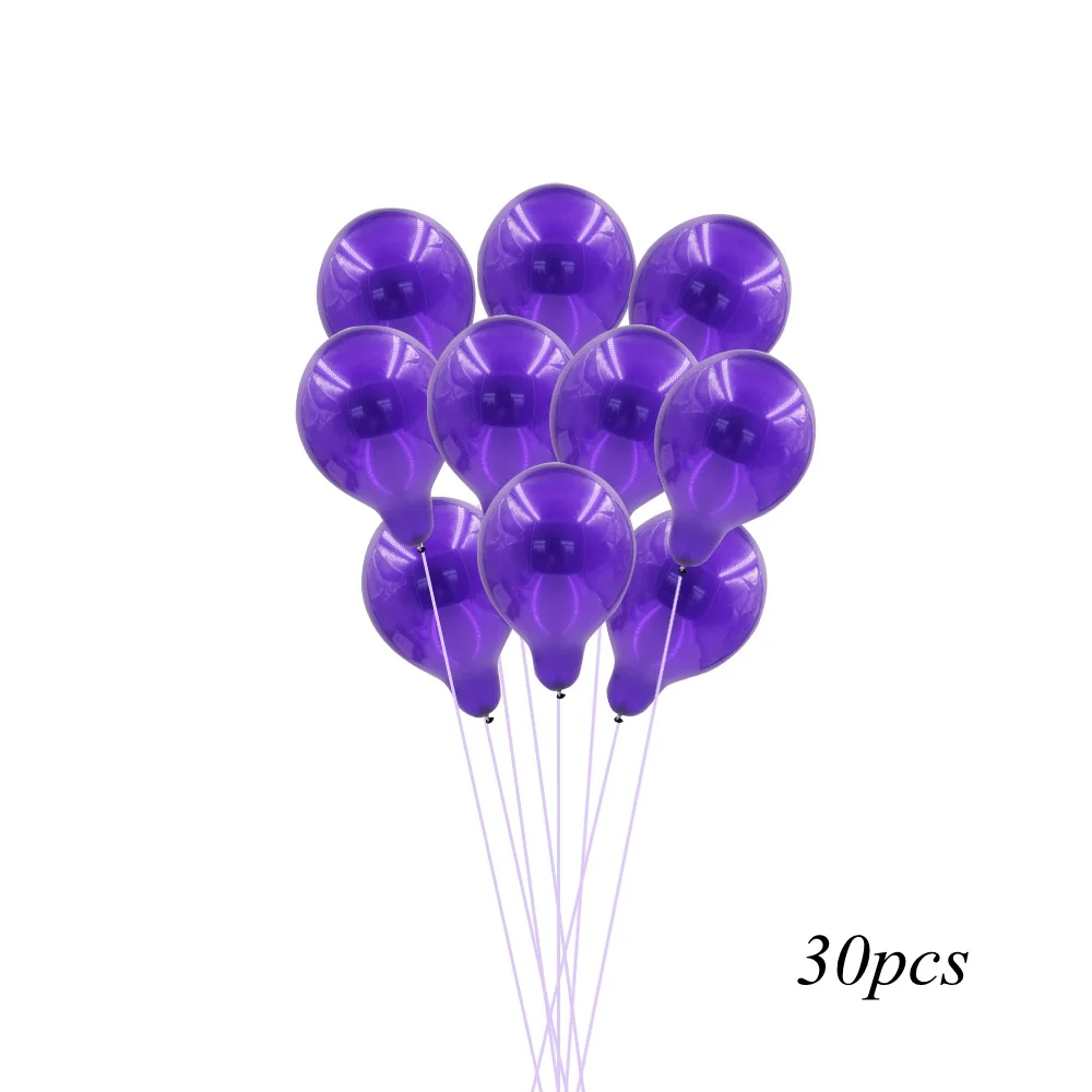 30 шт 3 цвета русалка 10 дюймов латексные воздушные шары надувные шары День рождения Свадебные украшения принадлежности для вечеринки-девичника - Цвет: Фиолетовый