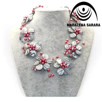 

Hot Trend European American Festival Freshwater Pearl Necklace And Shell Flower Necklace Colorful Multi-row Personality