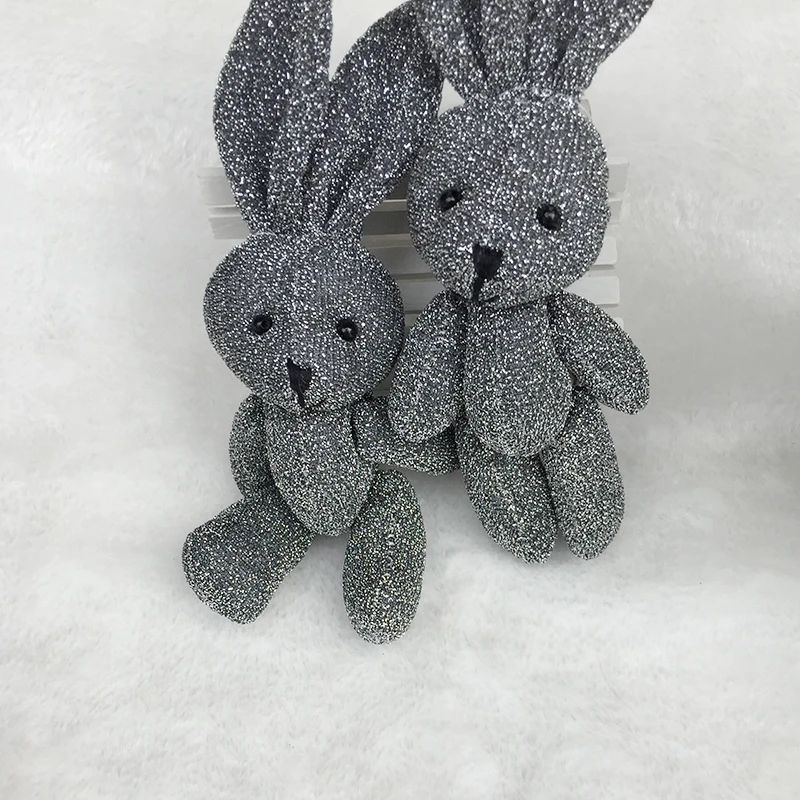 50 шт./лот мини-соединение Кролик плюшевая игрушка чучело 18 см милые кролики чучела плюшевая подвеска детские игрушки Свадебные подарки HMR046