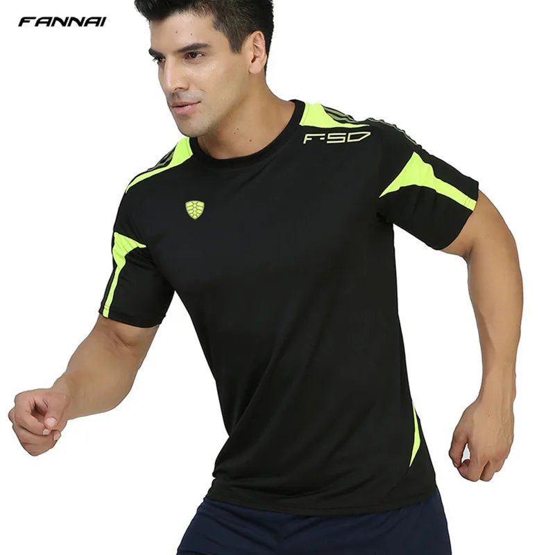 FANNAI, брендовая Мужская теннисная рубашка, для занятий спортом на открытом воздухе, для тренировок, бега, быстросохнущая, для бадминтона, мужские футболки с коротким рукавом, футболки, топы, одежда