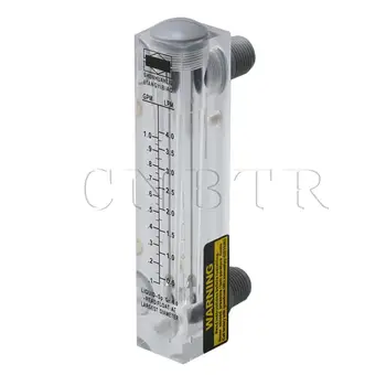 

CNBTR 65x32x170mm Plastic Metal 0.2-1GPM/1-4LPM Panel Type Liquid Flowmeter Water Measuring Flow Meter LZM-15