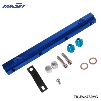 

For Mitsubishi 4G63 EVO7/8/9 Top feed Injector Fuel Rail Turbo Kit Blue Aluminium Billet HQ jdm TK-Evo789YG