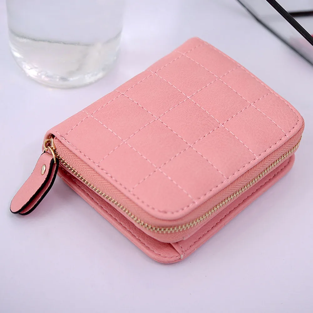 

Ulrica 2018 New Hot Women's Wallet Card Holder Wallets Nubuck Chess Small Zipper Wallet Coin Purse carteira 11cm*3cm*10cm