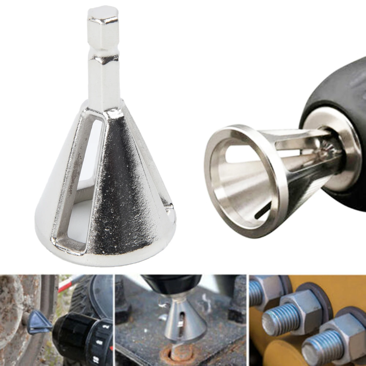 

1*Deburring External Chamfer Tool Silver CR12MOV Hex shank deburring external chamfer tool